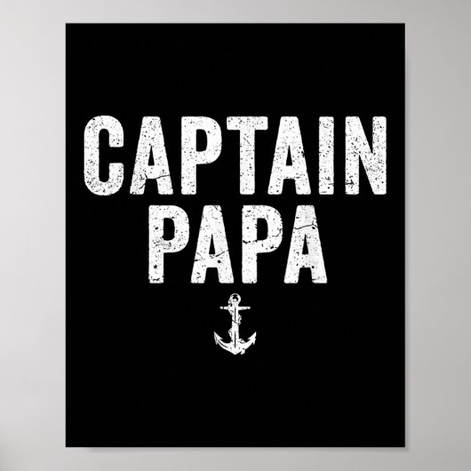 Kapitän Papa Pontonboot Seefischerei Bootfahren Se Poster (Vorne)