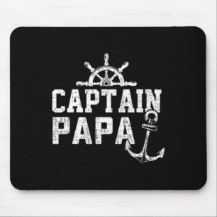 Kapitän Papa Pontonbootfahren Angeln See Segeln Mousepad