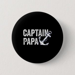 Kapitän Papa Pontoon Geschenk See Segler Fischerbo Button