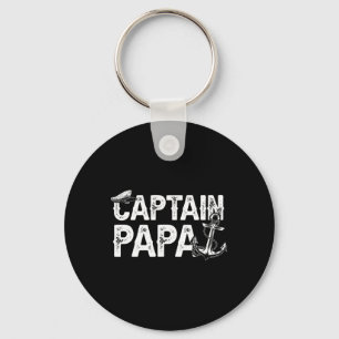 Kapitän Papa Pontoon Lake Segler Angeln Bootfahren Schlüsselanhänger
