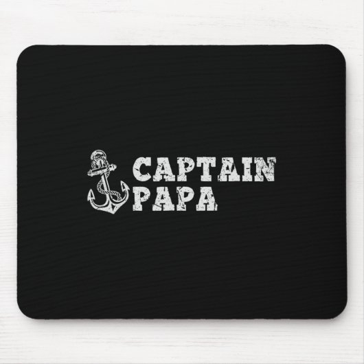 Kapitän Papa Segelboot Vintage Boot Anker F Mousepad (Vorne)