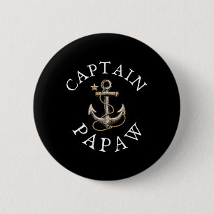 Kapitän Papaw Segelboot Segeln Vintage Anker Button