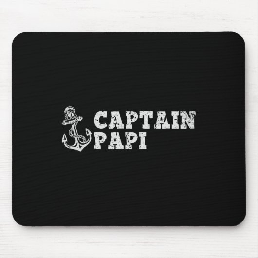 Kapitän Papi Segelboot Vintage Boot Anker F Mousepad (Vorne)