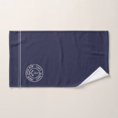 Kapitän Personalisiert Anchor Logo Navy Handtuch S Badhandtuch Set (Handtuch)