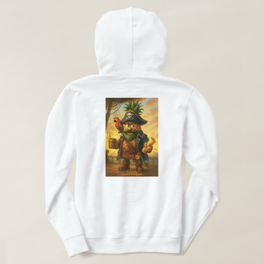 Kapitän PineBeard-Ananas-Reich Hoodie (Design Rückseite)