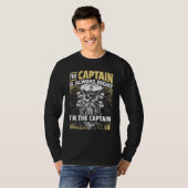 Kapitän Pontonboot I Skipper Pontonbootfahren T-Shirt (Vorne ganz)