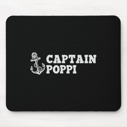 Kapitän Poppi Segelboot Vintage Boot Anker Mousepad (Vorne)