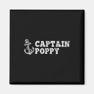 Kapitän Poppy Segelboot Vintage Boot Anker Magnet