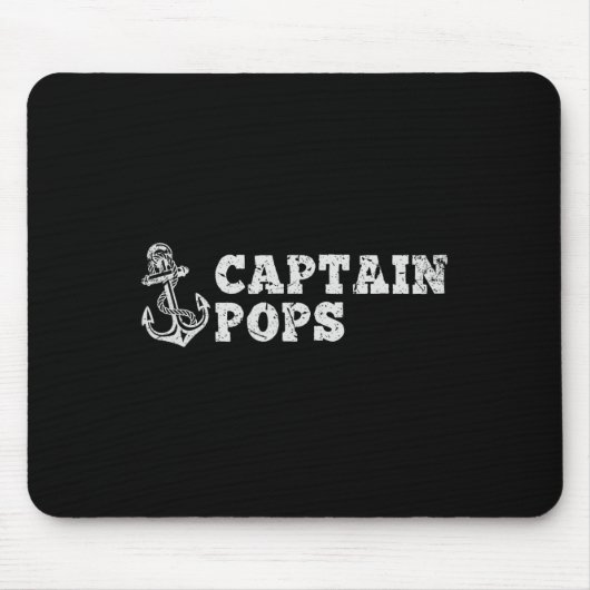 Kapitän Pops Segelboot Vintage Boot Anker F Mousepad (Vorne)