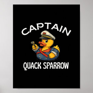Kapitän Quack Sparrow Kreuzfahrt Enten Verstecken  Poster