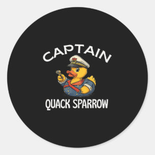 Kapitän Quack Sparrow Kreuzfahrt Enten Verstecken  Runder Aufkleber
