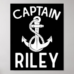 Kapitän Riley Segelyacht Boot Schiff Poster