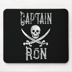 Kapitän Ron Vintage Persönliches Piratenbootfahren Mousepad