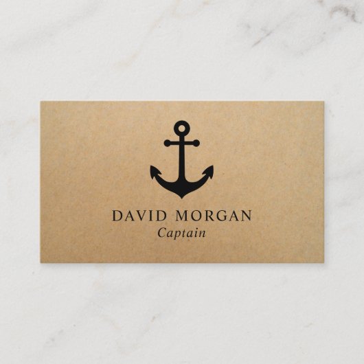 Kapitän Rustic Kraft Visitenkarte (Vorderseite)