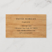 Kapitän Rustic Wood Visitenkarte (Rückseite)