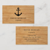 Kapitän Rustic Wood Visitenkarte (Vorne/Hinten)