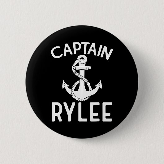 Kapitän Rylee Anker Boot Bootfahren Yacht Schiff  Button (Vorderseite)