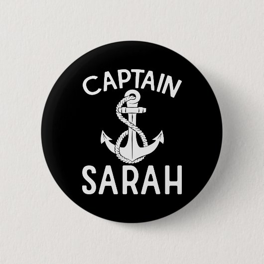 Kapitän Sarah Ankerboot Yachtboot Schiff  Button (Vorderseite)