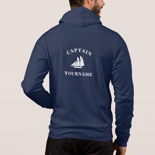 Kapitän Schooner Sailboat Sweatshirt (Rückseite)