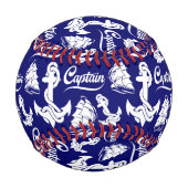 Kapitän Segelboot Anker Nautisches Design Baseball (Rückseite)