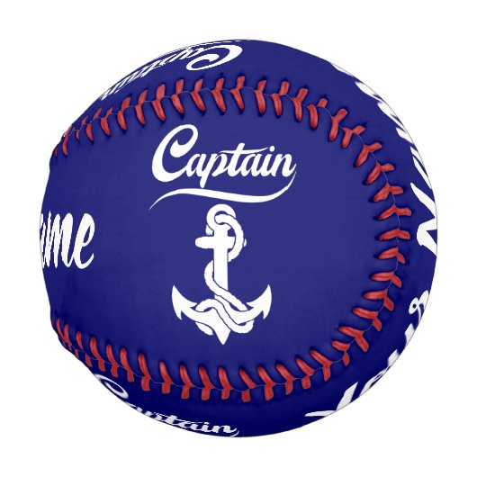 Kapitän Segelboot Anker Nautisches Design Baseball (Vorne Rechts)