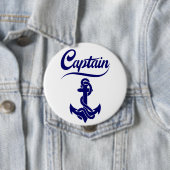 Kapitän Segelboot Anker Nautisches Design Button (Beispiel)