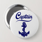 Kapitän Segelboot Anker Nautisches Design Button (Vorne & Hinten)
