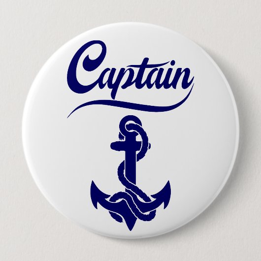 Kapitän Segelboot Anker Nautisches Design Button (Vorderseite)