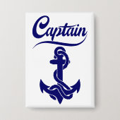 Kapitän Segelboot Anker Nautisches Design Button (Vorderseite)