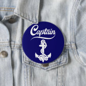 Kapitän Segelboot Anker Nautisches Design Button (Beispiel)