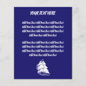 Kapitän Segelboot Anker Nautisches Design Flyer (Hinten)