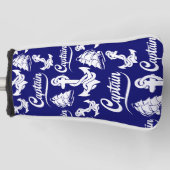 Kapitän Segelboot Anker Nautisches Design Golf Headcover (Vorderseite)