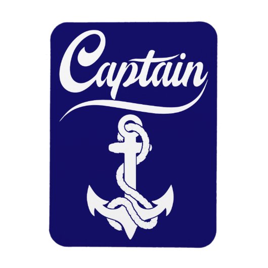 Kapitän Segelboot Anker Nautisches Design Magnet (Vertikal)