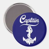 Kapitän Segelboot Anker Nautisches Design Magnet (Vorderseite/Rückseite)