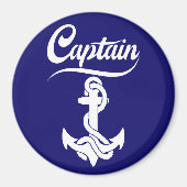 Kapitän Segelboot Anker Nautisches Design Magnet (Vorne)