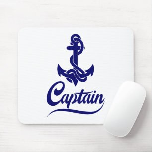 Kapitän Segelboot Anker Nautisches Design Mousepad