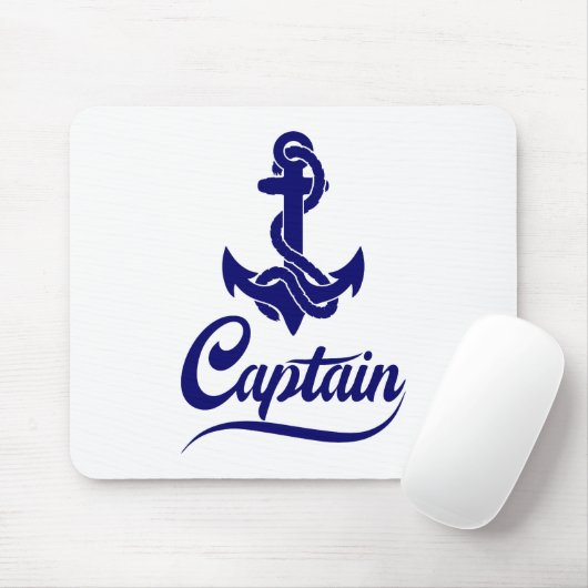 Kapitän Segelboot Anker Nautisches Design Mousepad (Mit Mouse)