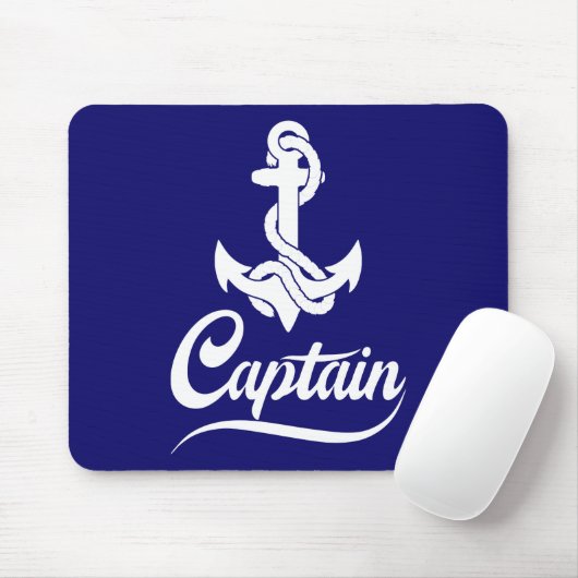 Kapitän Segelboot Anker Nautisches Design Mousepad (Mit Mouse)
