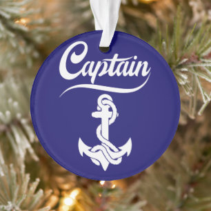 Kapitän Segelboot Anker Nautisches Design Ornament