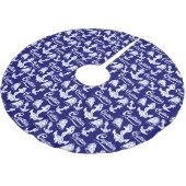 Kapitän Segelboot Anker Nautisches Design Polyester Weihnachtsbaumdecke (Schrägansicht)