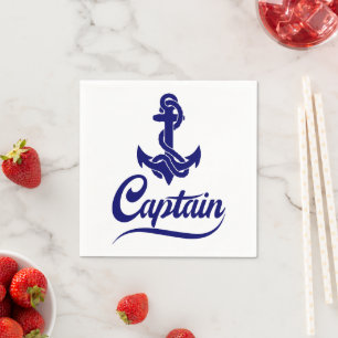 Kapitän Segelboot Anker Nautisches Design Serviette