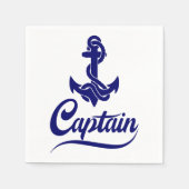 Kapitän Segelboot Anker Nautisches Design Serviette (Vorderseite)