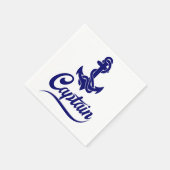 Kapitän Segelboot Anker Nautisches Design Serviette (Ecke)
