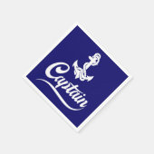Kapitän Segelboot Anker Nautisches Design Serviette (Ecke)