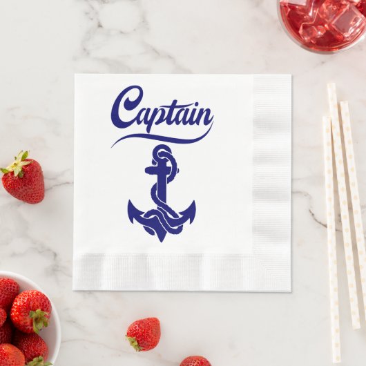 Kapitän Segelboot Anker Nautisches Design Serviette (Beispiel)