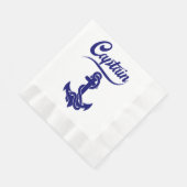 Kapitän Segelboot Anker Nautisches Design Serviette (Ecke)