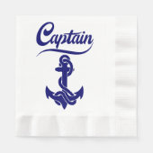 Kapitän Segelboot Anker Nautisches Design Serviette (Vorderseite)