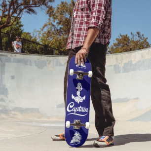 Kapitän Segelboot Anker Nautisches Design Skateboard