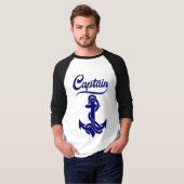 Kapitän Segelboot Anker Nautisches Design T-Shirt (Vorne ganz)