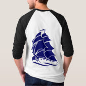 Kapitän Segelboot Anker Nautisches Design T-Shirt (Rückseite)